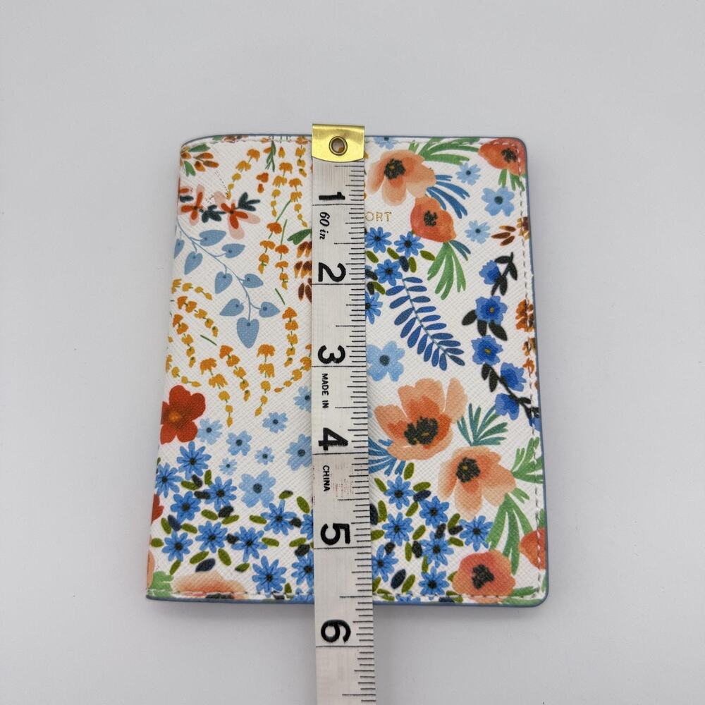 Anthropologie Paloma Passport Holder Travel Wallet Floral Faux Leather - Picture 7 of 9
